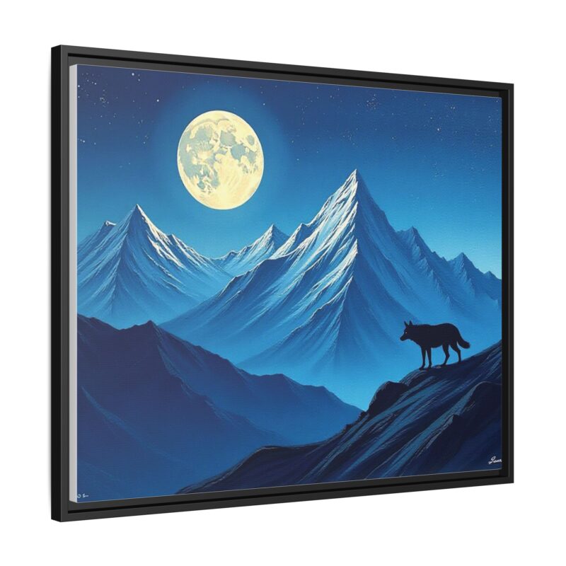 Canvas Wall Art: Moonlit Mountain Landscape - Image 123