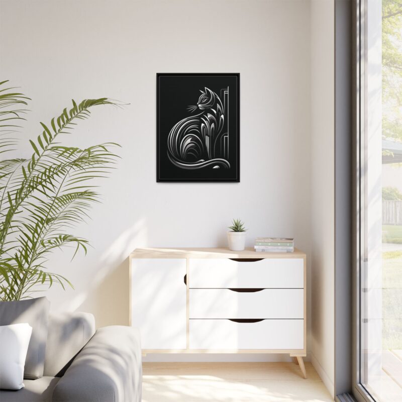 Unique and Eye-Catching: Black Cat Art Deco Wall Decor - Image 25