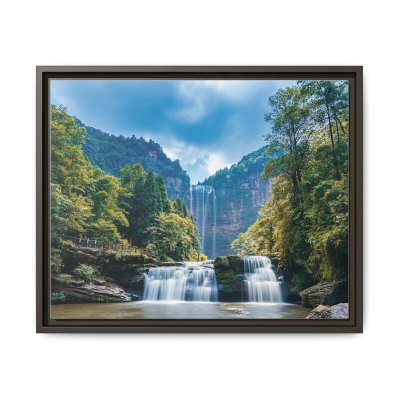 Canvas Wall Art - Waterfall Mountain Landscape - Image 66