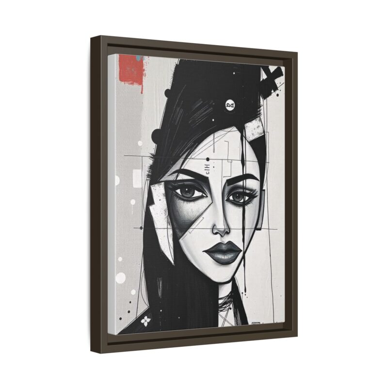 Canvas Art on An elegant and modern black-and-white abstract portrait - Image 47
