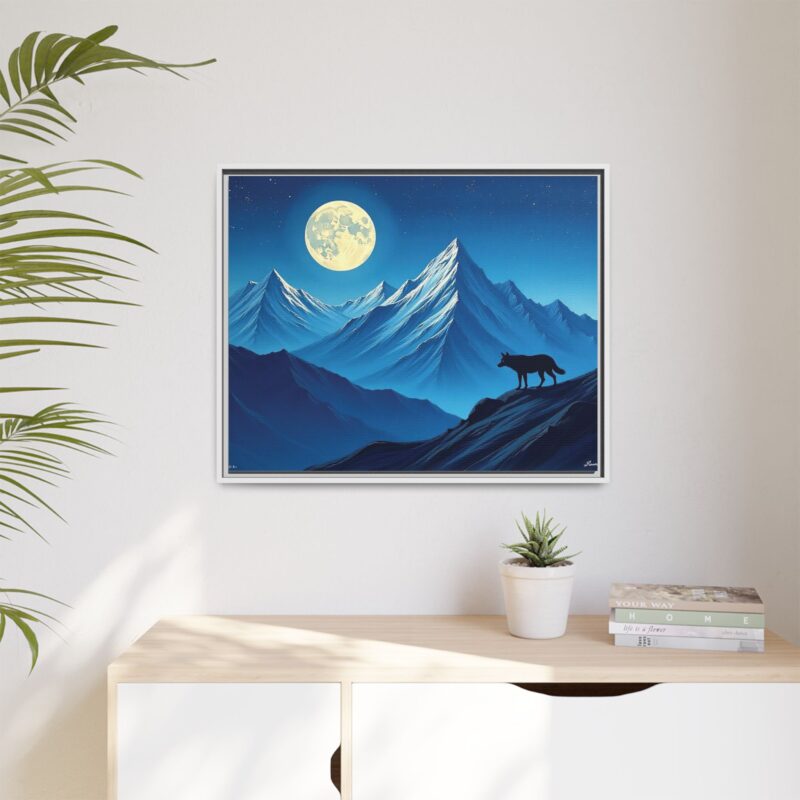 Canvas Wall Art: Moonlit Mountain Landscape - Image 132