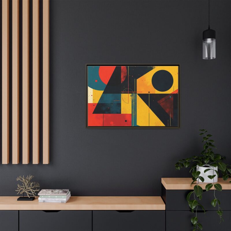 Matte Canvas, Framed Dynamic Geometry a striking abstract artwork - Image 95