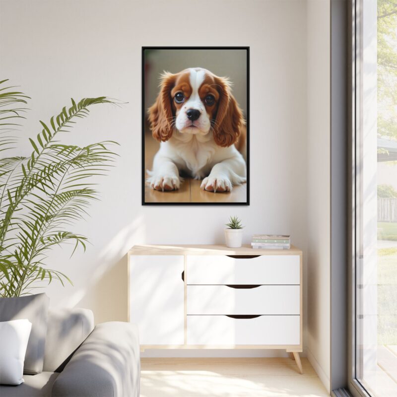 A beautifully detailed canvas print of a Cavalier King Charles Spaniel" - Image 4