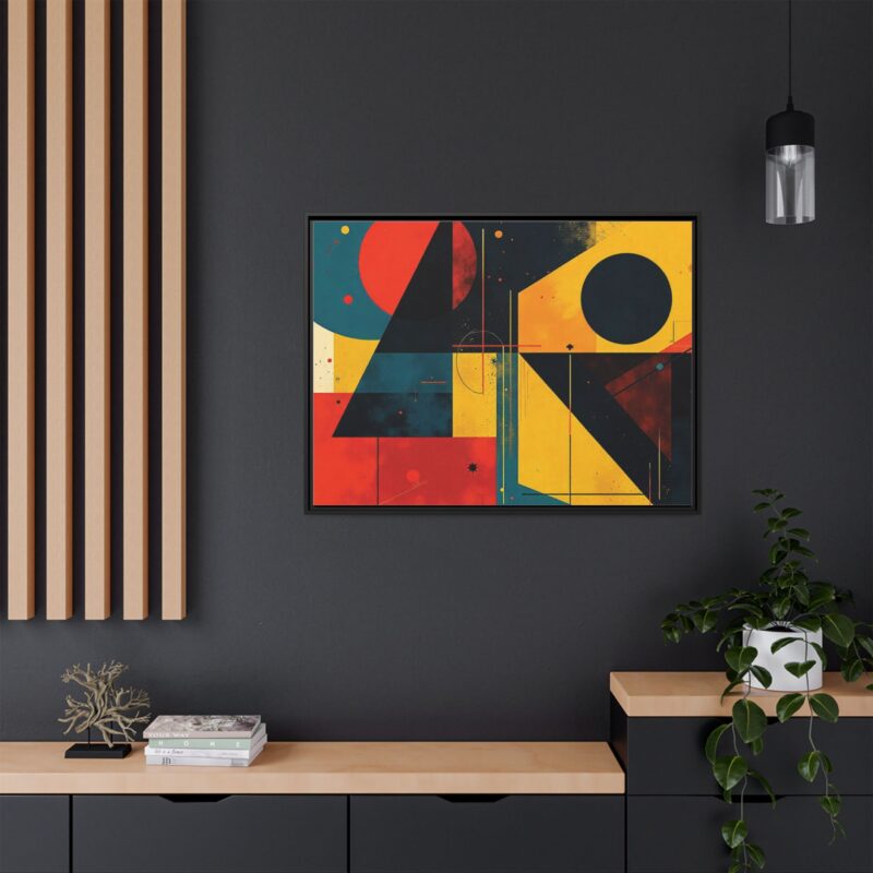 Matte Canvas, Framed Dynamic Geometry a striking abstract artwork - Image 37