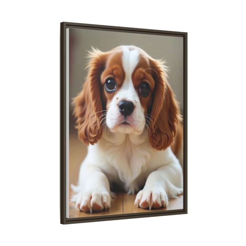 A beautifully detailed canvas print of a Cavalier King Charles Spaniel" - Image 91