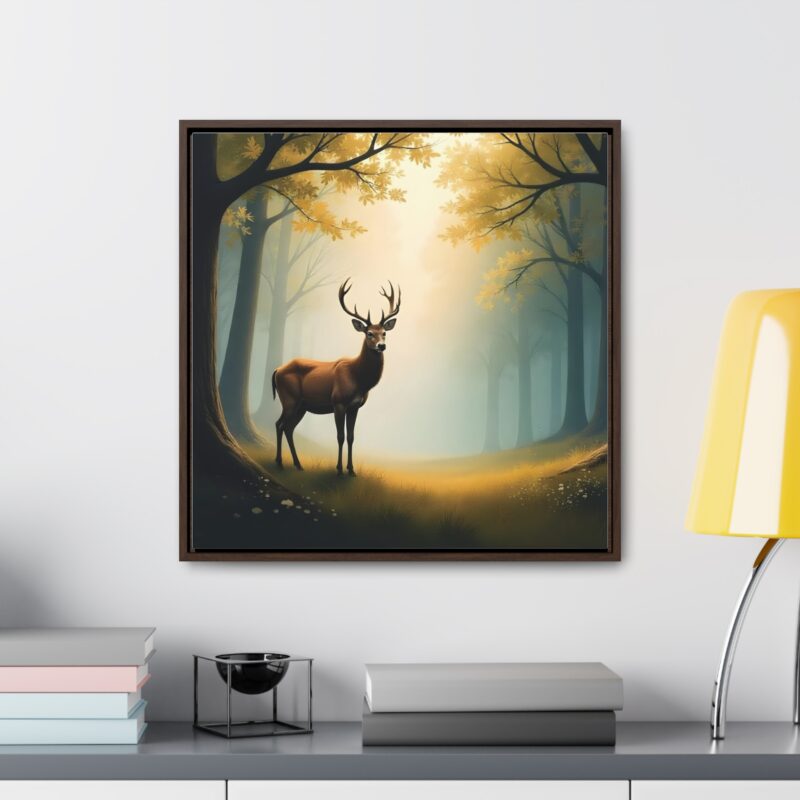 Canvas Wraps - Graceful Deer in Misty Forest Wall Art - Image 32