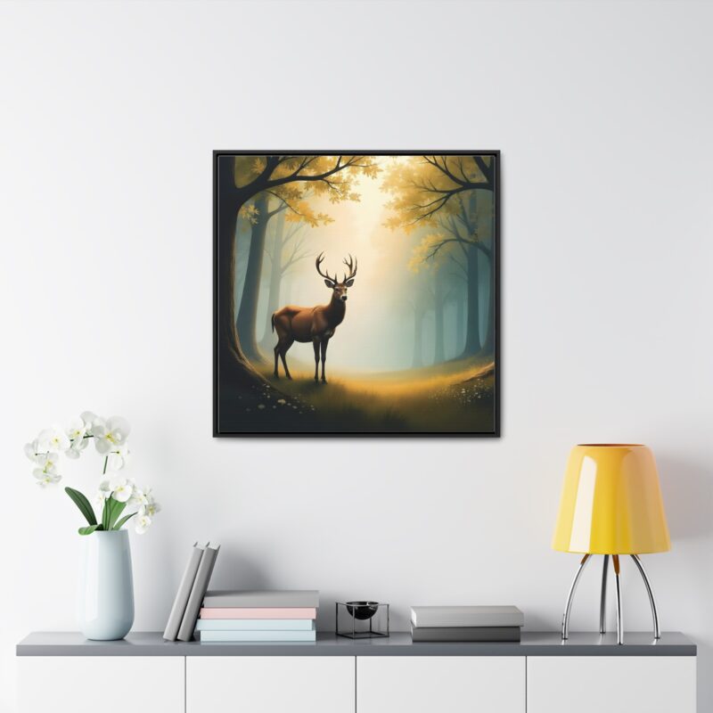 Canvas Wraps - Graceful Deer in Misty Forest Wall Art - Image 52
