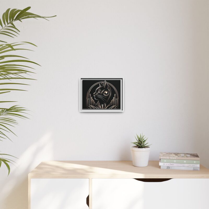 Elegant Art Deco Black Cat Canvas - Dark and Luxurious Wall Art Design - Image 11