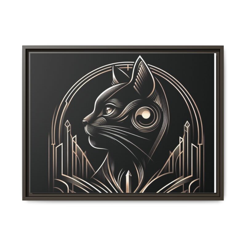 Elegant Art Deco Black Cat Canvas - Dark and Luxurious Wall Art Design - Image 25