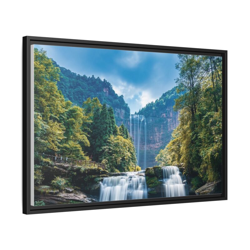 Canvas Wall Art - Waterfall Mountain Landscape - Image 27