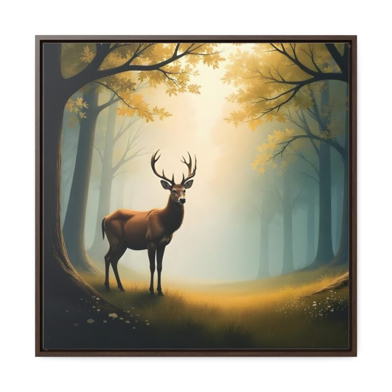Canvas Wraps - Graceful Deer in Misty Forest Wall Art - Image 37