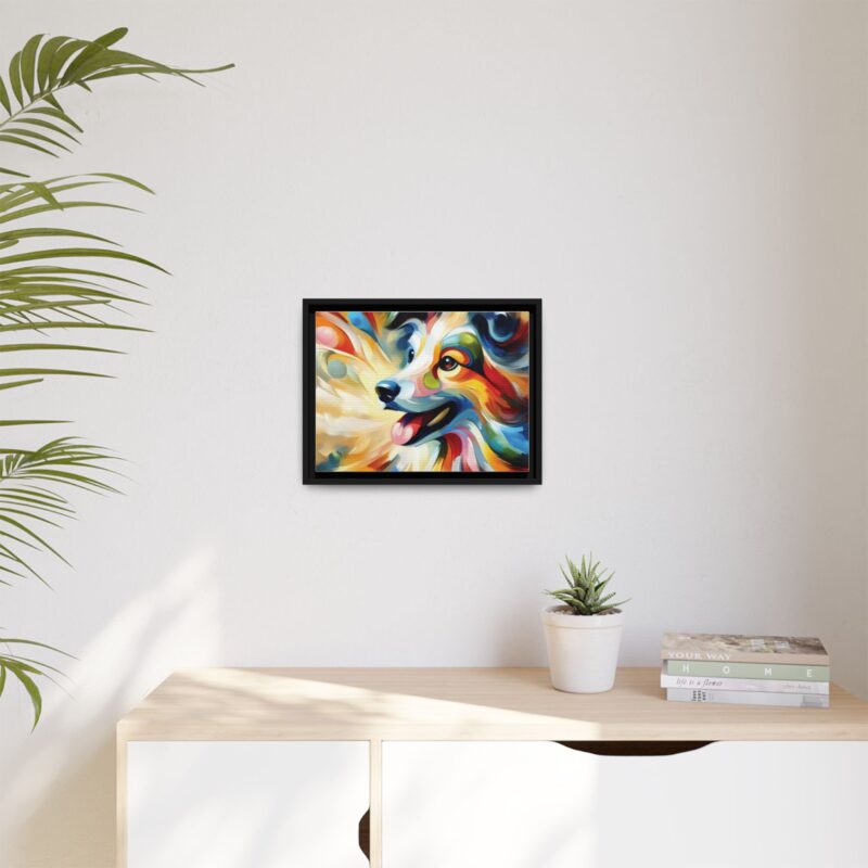 Matte Canvas, Framed Colorful Abstract Dog Canvas Art for Modern Wall Decor - Image 15