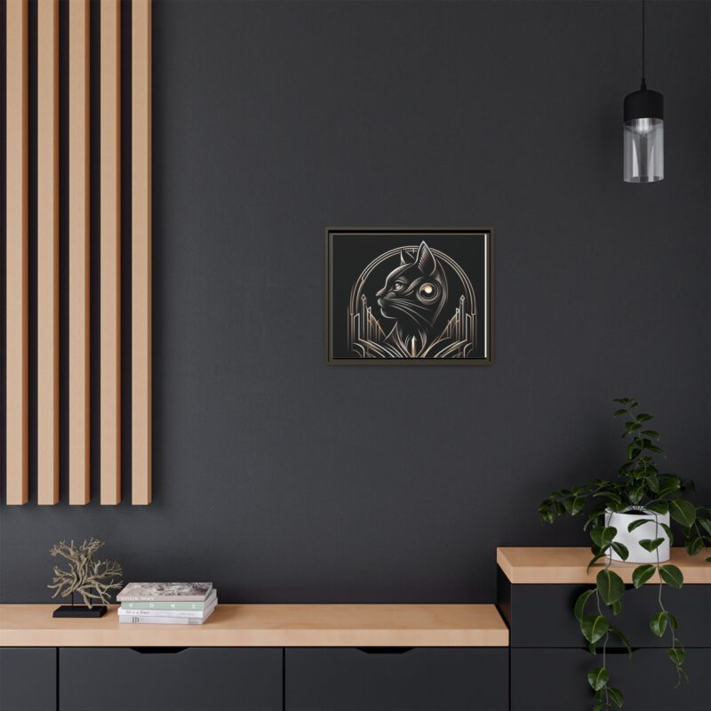Elegant Art Deco Black Cat Canvas - Dark and Luxurious Wall Art Design - Image 24