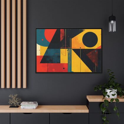 Matte Canvas, Framed Dynamic Geometry a striking abstract artwork