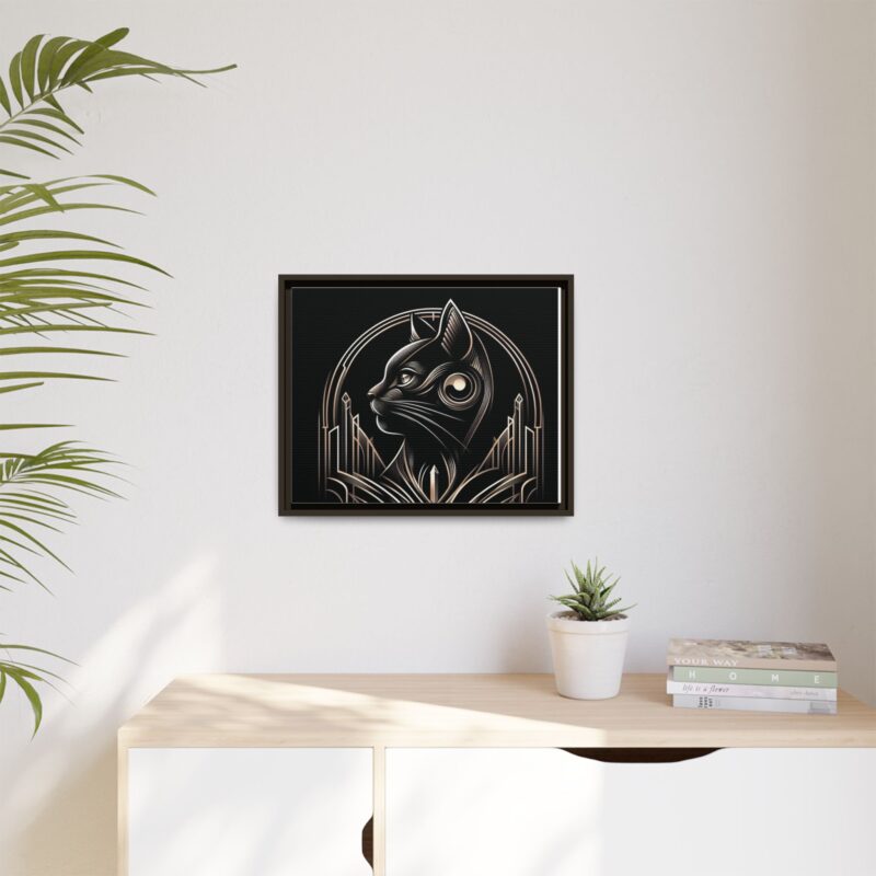 Elegant Art Deco Black Cat Canvas - Dark and Luxurious Wall Art Design - Image 23