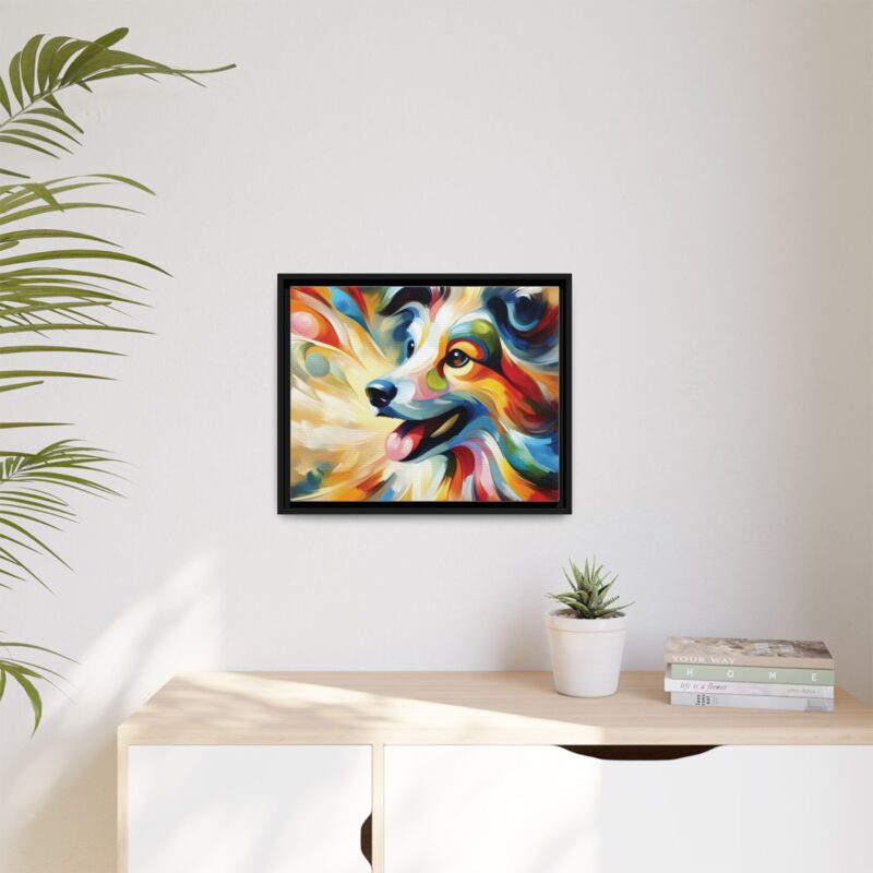 Matte Canvas, Framed Colorful Abstract Dog Canvas Art for Modern Wall Decor - Image 19