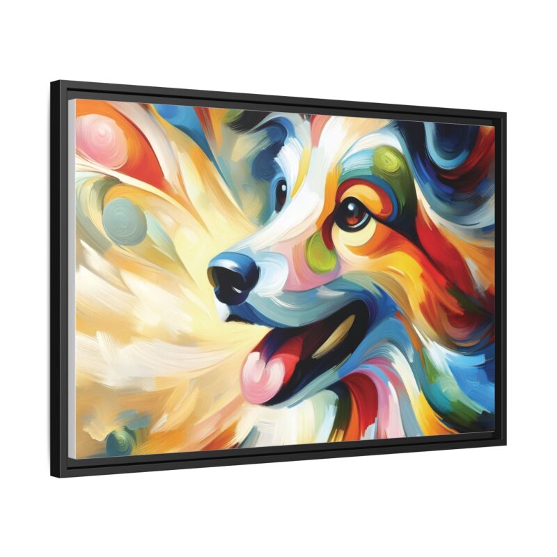 Matte Canvas, Framed Colorful Abstract Dog Canvas Art for Modern Wall Decor - Image 26