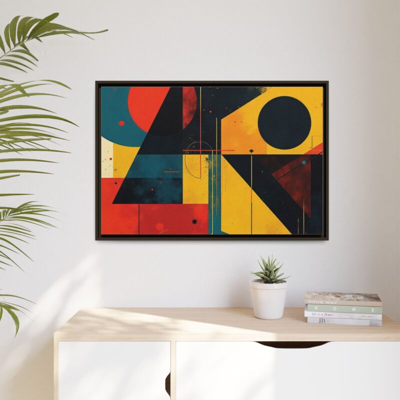 Matte Canvas, Framed Dynamic Geometry a striking abstract artwork - Image 99
