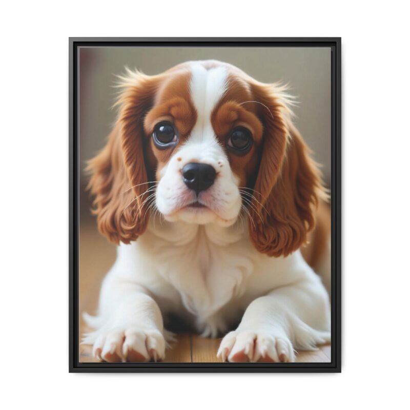 A beautifully detailed canvas print of a Cavalier King Charles Spaniel" - Image 122