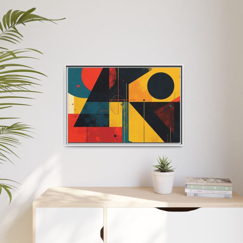 Matte Canvas, Framed Dynamic Geometry a striking abstract artwork - Image 88