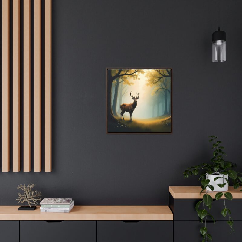 Canvas Wraps - Graceful Deer in Misty Forest Wall Art - Image 40