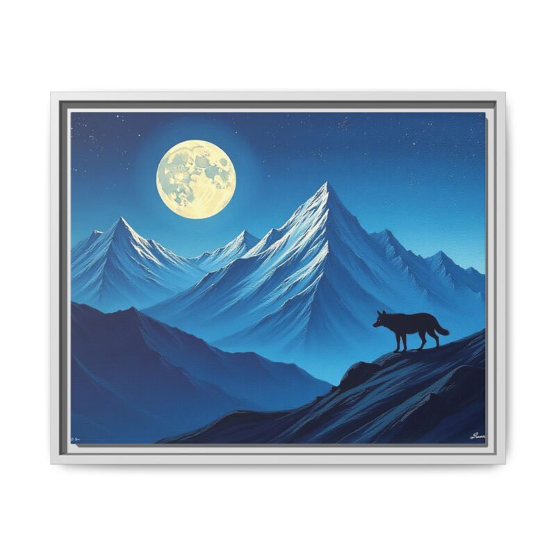 Canvas Wall Art: Moonlit Mountain Landscape - Image 70