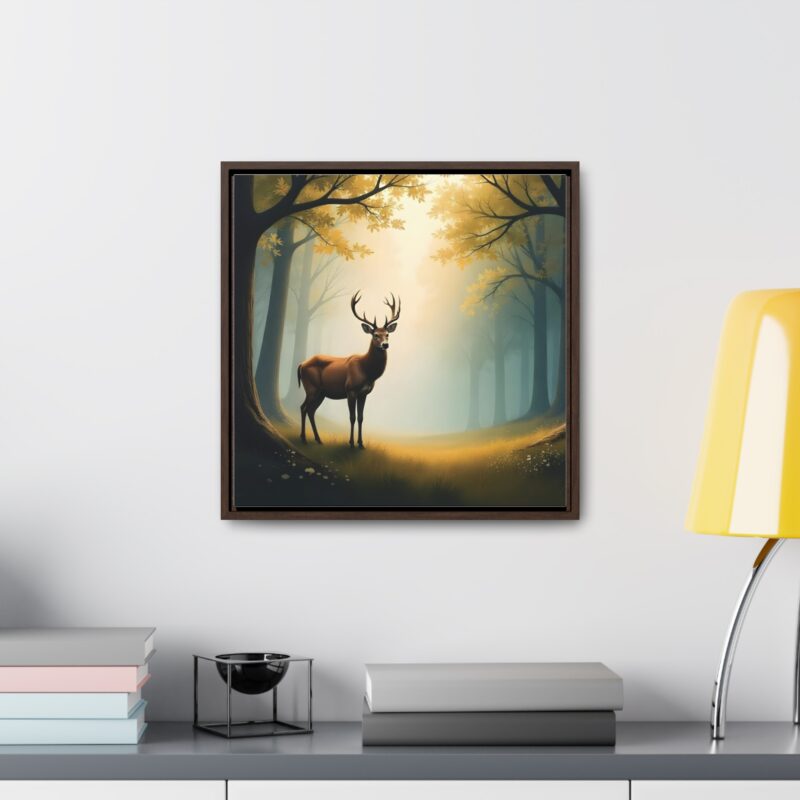 Canvas Wraps - Graceful Deer in Misty Forest Wall Art - Image 24