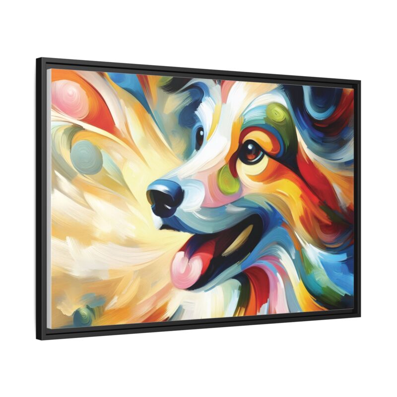 Matte Canvas, Framed Colorful Abstract Dog Canvas Art for Modern Wall Decor - Image 34