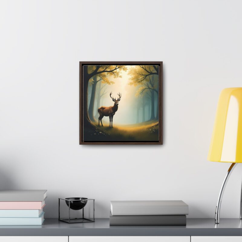 Canvas Wraps - Graceful Deer in Misty Forest Wall Art - Image 16