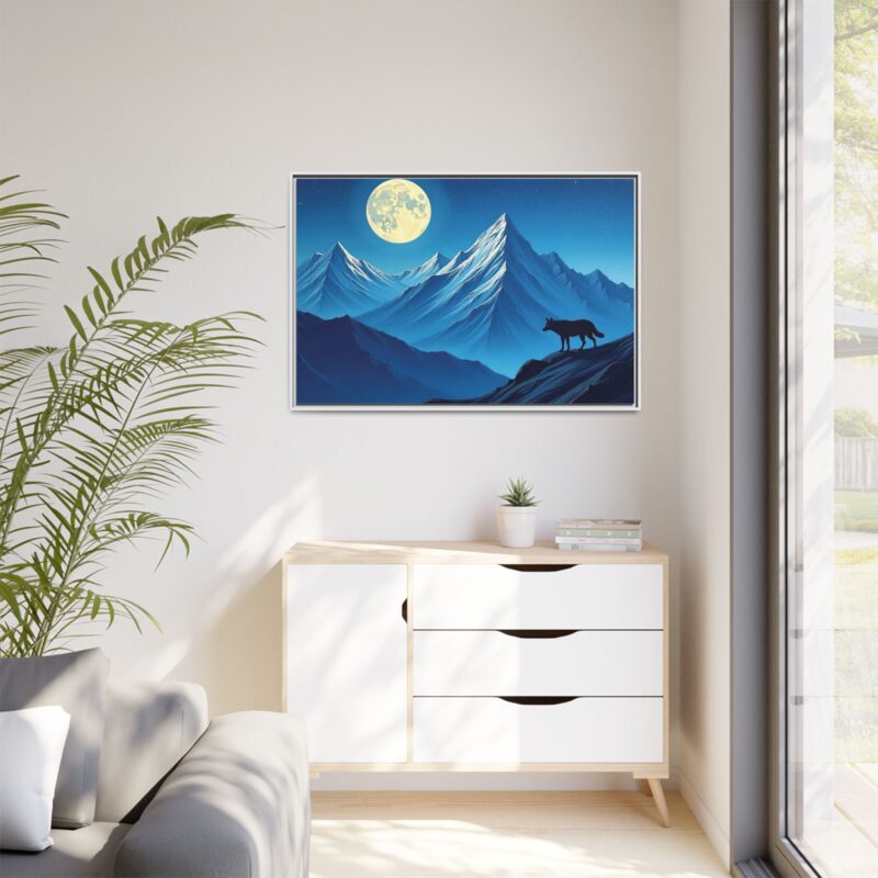 Canvas Wall Art: Moonlit Mountain Landscape - Image 120