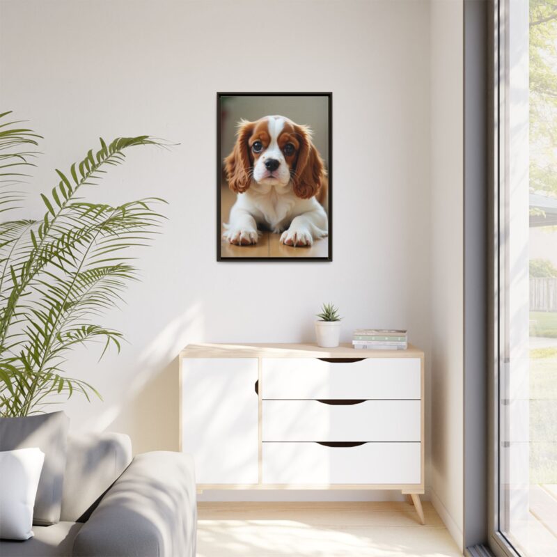 A beautifully detailed canvas print of a Cavalier King Charles Spaniel" - Image 100