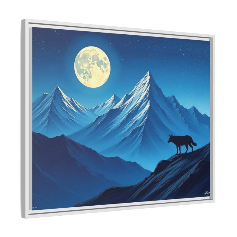Canvas Wall Art: Moonlit Mountain Landscape - Image 131