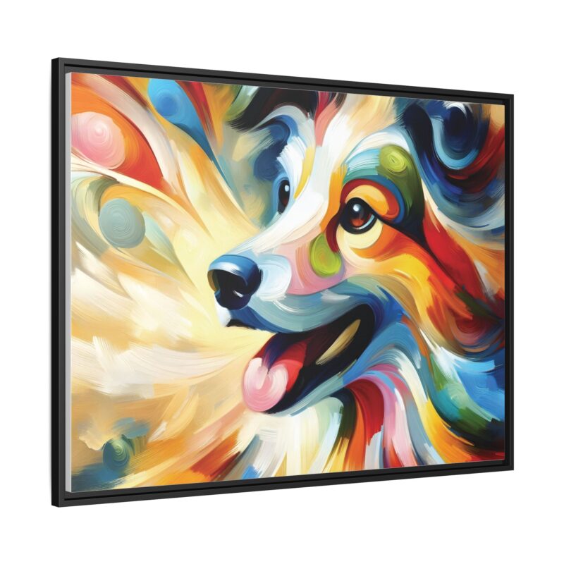 Matte Canvas, Framed Colorful Abstract Dog Canvas Art for Modern Wall Decor - Image 38