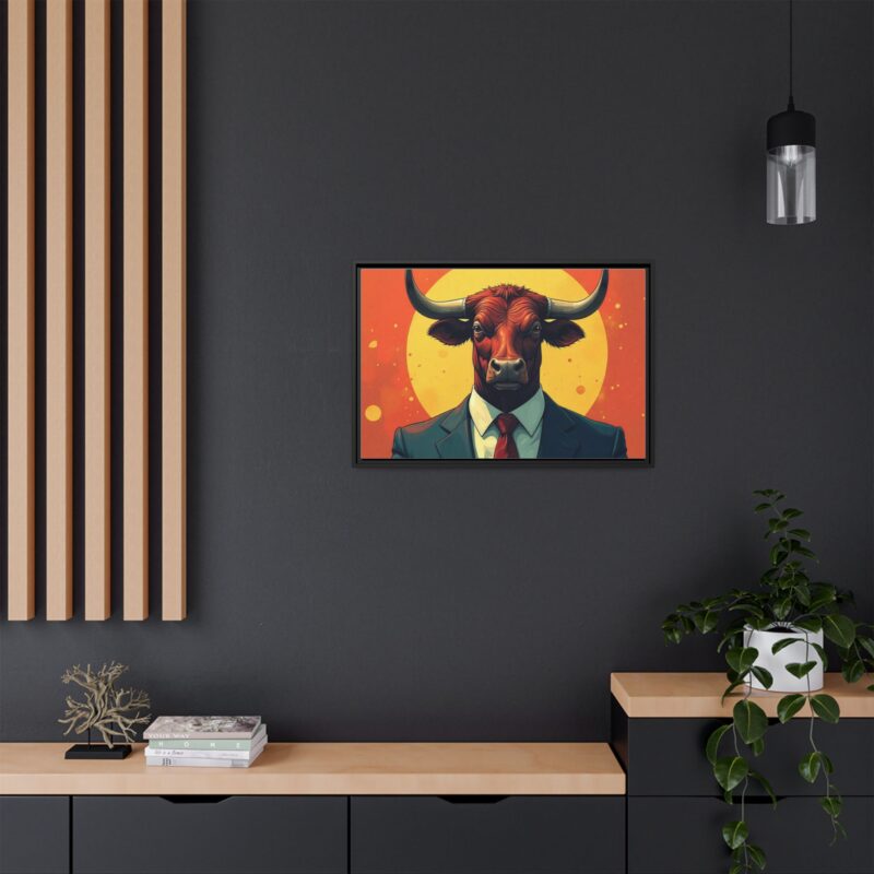 Matte Canvas, Framed Bullish Ambition - Image 21