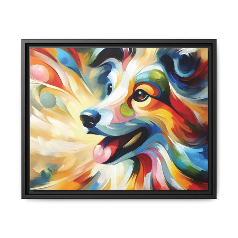 Matte Canvas, Framed Colorful Abstract Dog Canvas Art for Modern Wall Decor - Image 17