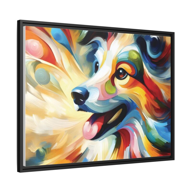 Matte Canvas, Framed Colorful Abstract Dog Canvas Art for Modern Wall Decor - Image 30