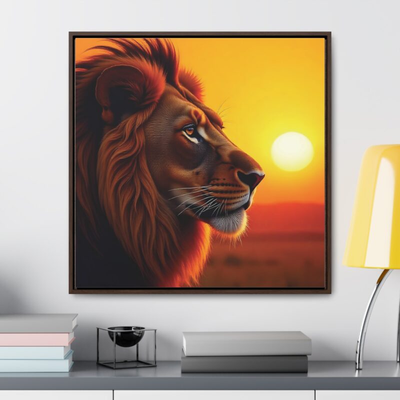 Canvas Wraps - Majestic Lion in Golden Sunset - Image 56