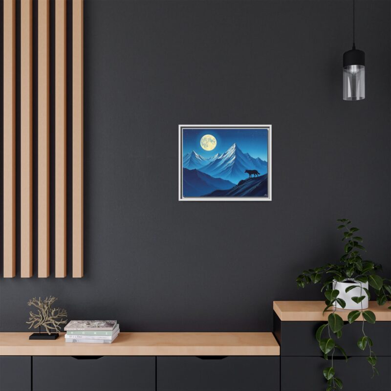 Canvas Wall Art: Moonlit Mountain Landscape - Image 69