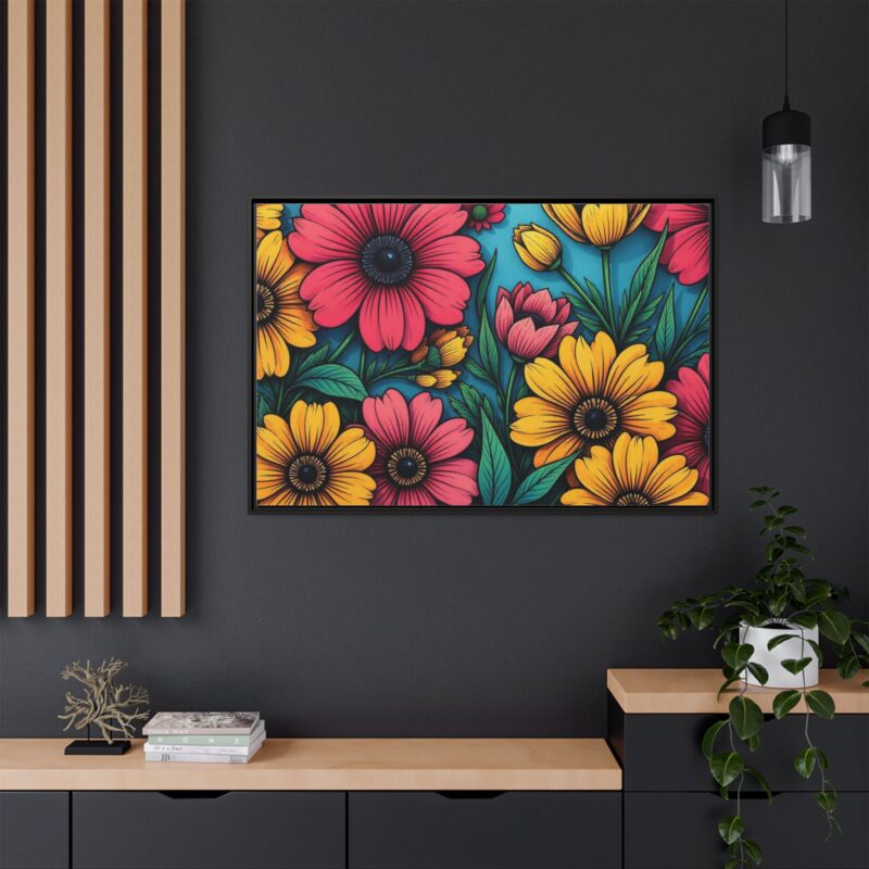 Matte Canvas, Framed Pop Garden