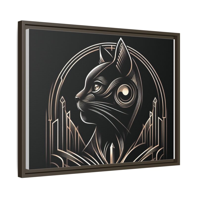 Elegant Art Deco Black Cat Canvas - Dark and Luxurious Wall Art Design - Image 26