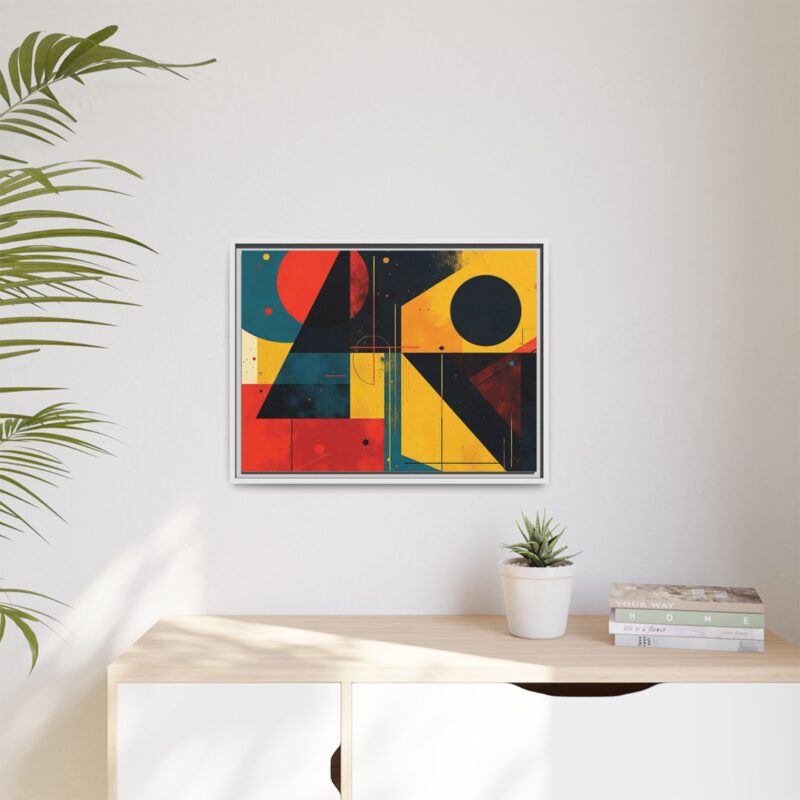 Matte Canvas, Framed Dynamic Geometry a striking abstract artwork - Image 80