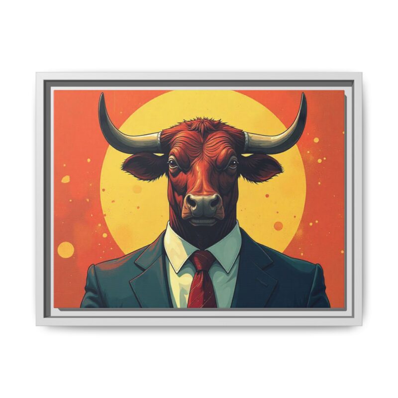 Matte Canvas, Framed Bullish Ambition - Image 58