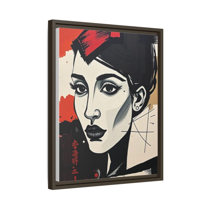 Wall Art Print of A black and white abstract portrait of a woman's face - Image 55