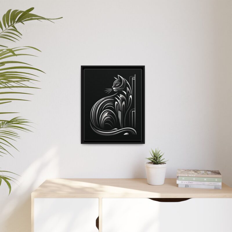 Unique and Eye-Catching: Black Cat Art Deco Wall Decor - Image 17