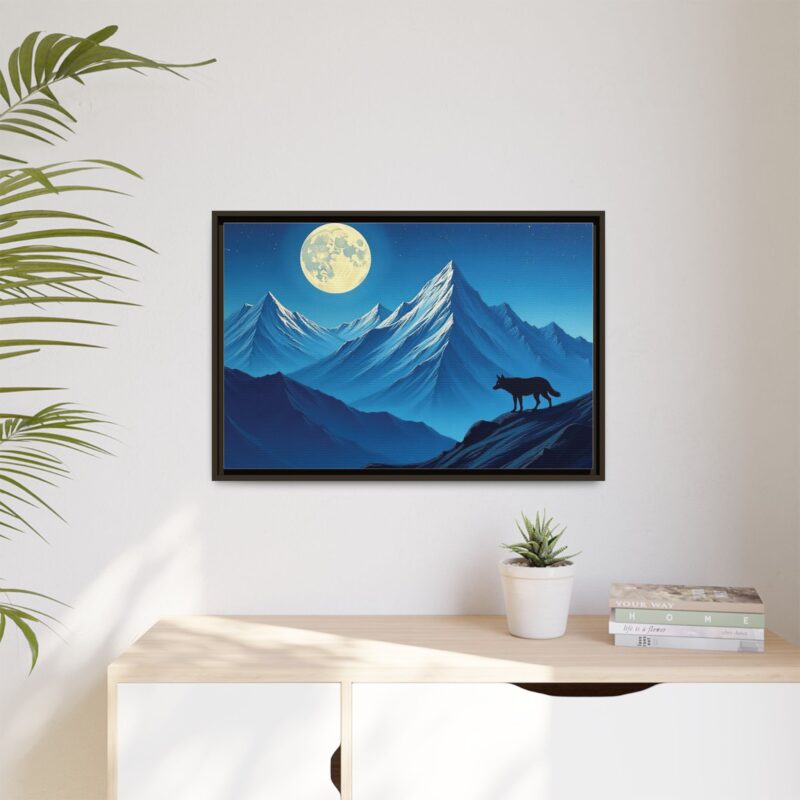 Canvas Wall Art: Moonlit Mountain Landscape - Image 84