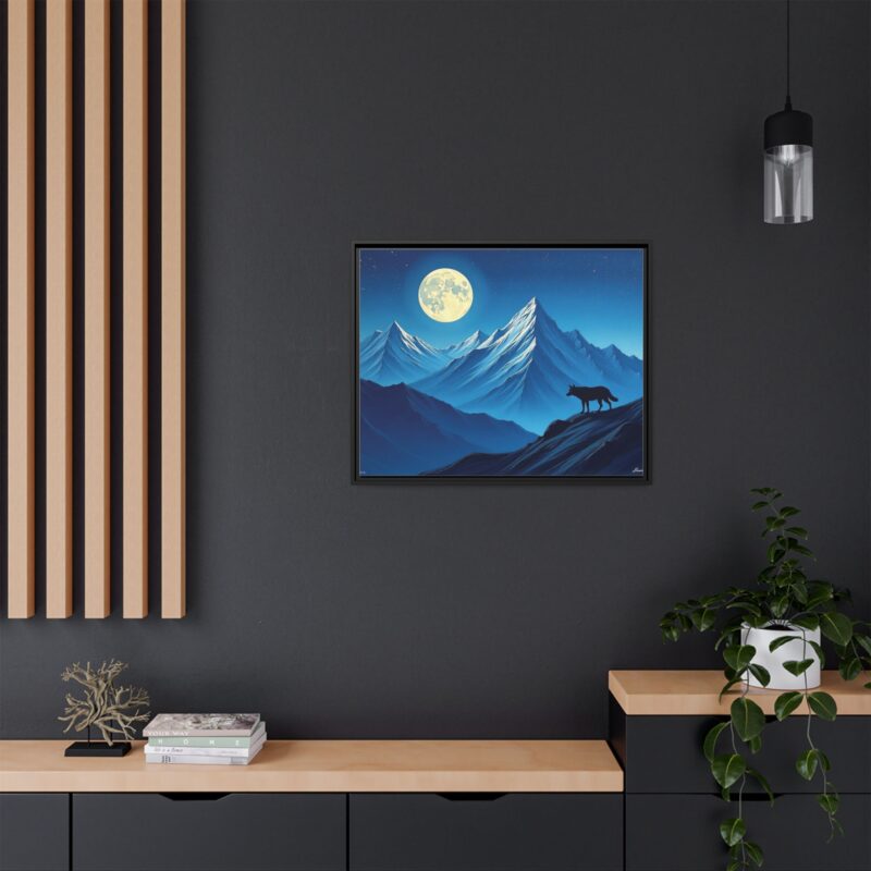 Canvas Wall Art: Moonlit Mountain Landscape - Image 121