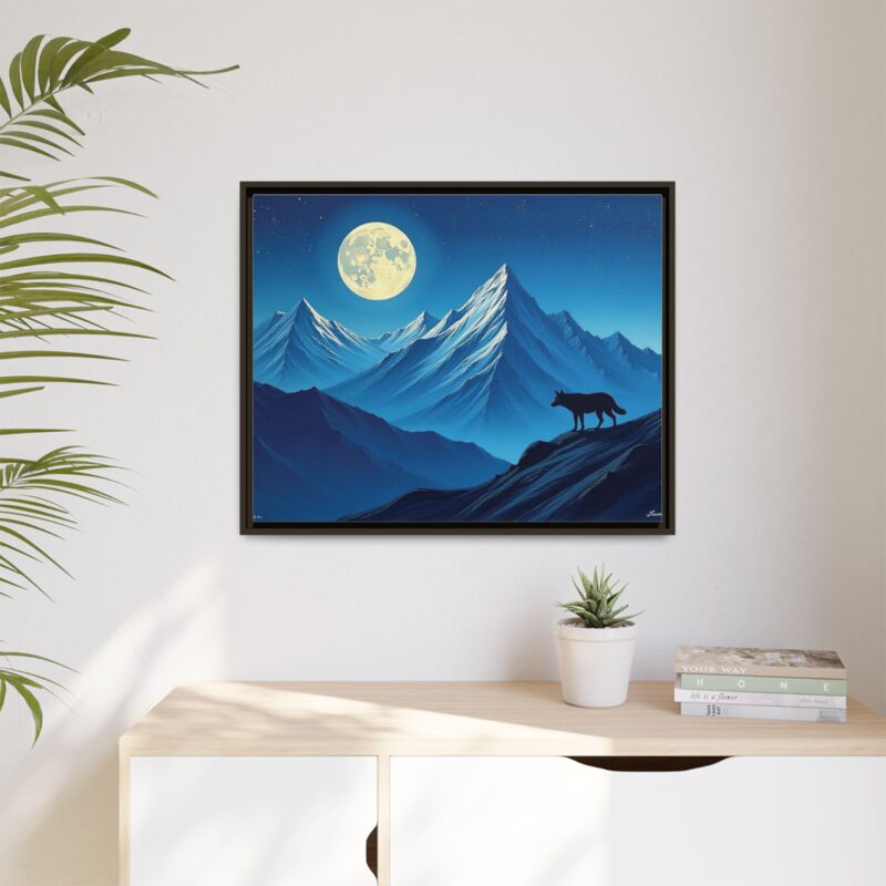 Canvas Wall Art: Moonlit Mountain Landscape - Image 128
