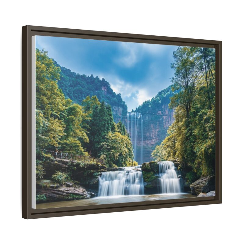 Canvas Wall Art - Waterfall Mountain Landscape - Image 75
