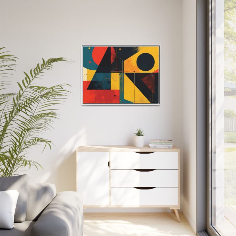 Matte Canvas, Framed Dynamic Geometry a striking abstract artwork - Image 112