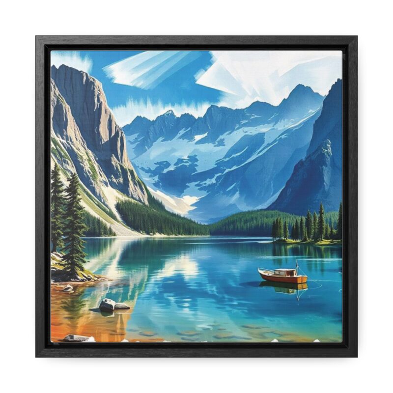 Canvas Wrap Mountain Lake Wall Art - Image 9